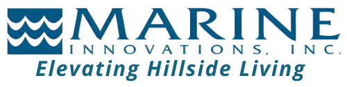 Marine Innovations (Blue) Elevating Hillside Living Cropped Marine Innovations Incline Elevators Logo