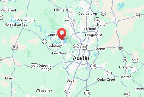 Map of Austin, Texas atea